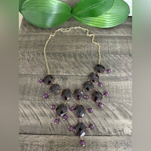 Vintage Elegant Purple and Gold Necklace